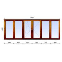 Балкон П-образный 1600x4600 Elex 60 мм 2-камерный стеклопакет ламинированный в массе энергосберегающий